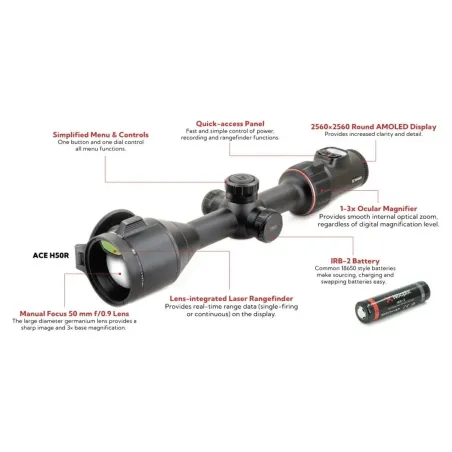 Lunette de tir thermique Nocpix Ace H50R LRF 