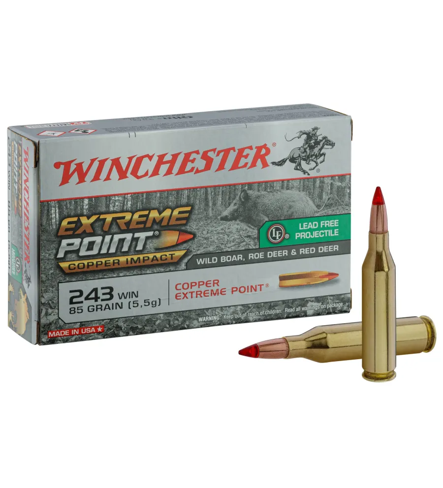 Balles de chasse Winchester Extreme Point Copper 85 gr 
