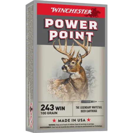 Balles de chasse Winchester Power Point 100 gr