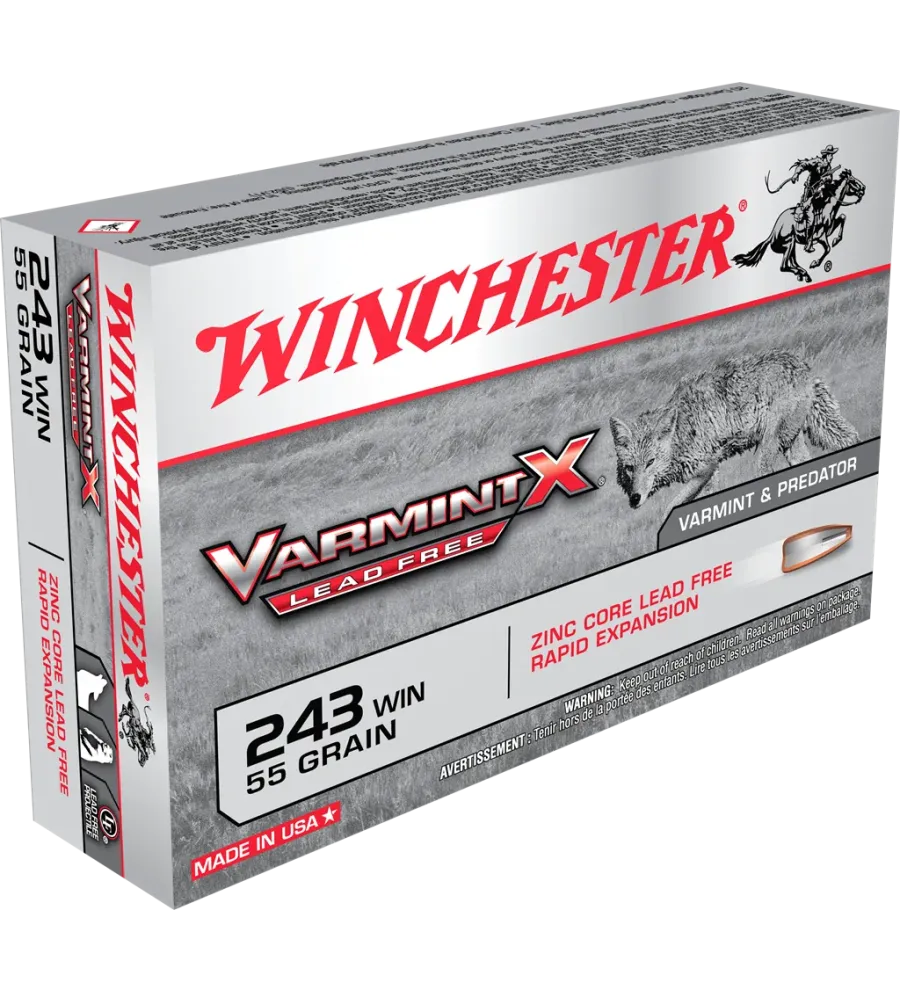 Balles de chasse Winchester Varmint-X Lead Free 55 gr 