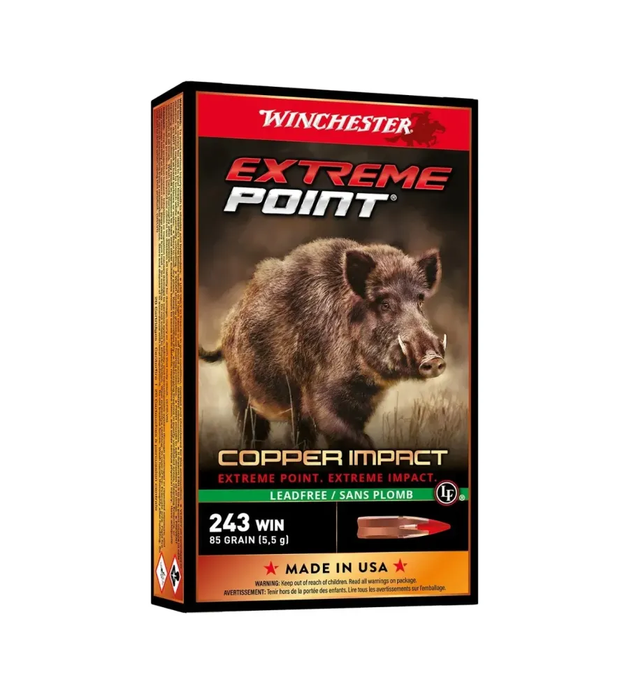 Balles de chasse Winchester Extreme Point Copper 180 gr 