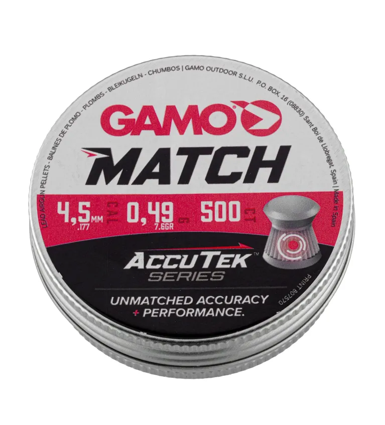 Plombs Gamo Match Accutek 500 - Cal. 4,5 mm 
