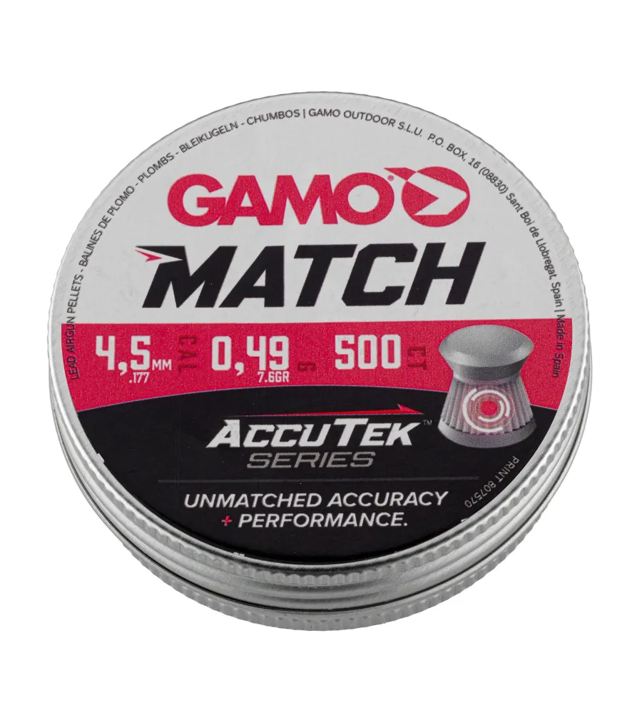 Plombs Gamo Match Accutek 500 - Cal. 4,5 mm 