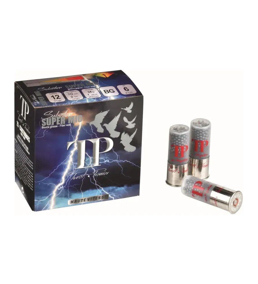 Cartouche Tunet Super Migration 34 gr BG - Cal. 12/70