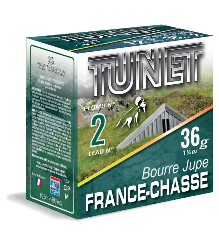Cartouche Tunet France Chasse 36 gr - Cal. 12/70