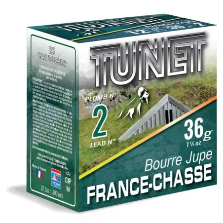 Cartouche Tunet France Chasse 36 gr - Cal. 12/70