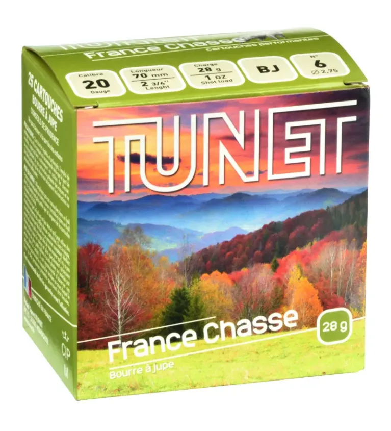 Cartouche Tunet France Chasse 28 gr - Cal. 20/70