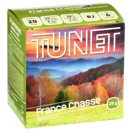 Cartouche Tunet France Chasse 28 gr - Cal. 20/70