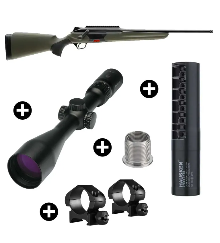 Pack affût Beretta BRX1 Green + Lunette Burris 3-12x56 + Modérateur Hausken JD224 MK2
