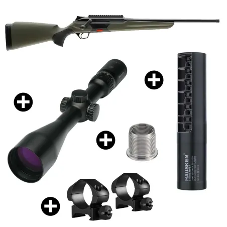Pack affût Beretta BRX1 Green + Lunette Burris 3-12x56 + Modérateur Hausken JD224 MK2