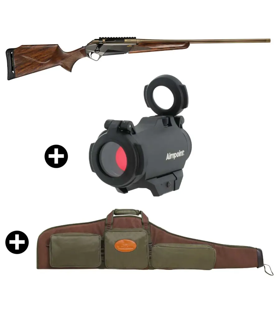 Pack battue Benelli Lupo Bois + Point rouge Aimpoint Micro H2 + Fourreau