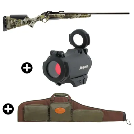 Pack battue Benelli Lupo Grey Elevated II + Point rouge Aimpoint Micro H2 + Fourreau