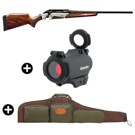 Pack battue Benelli Lupo Bois Deluxe + Point rouge Aimpoint Micro H2 + Fourreau
