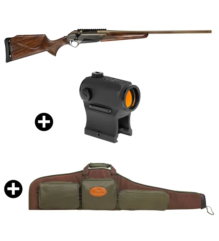 Pack battue Benelli Lupo Bois + Point rouge Holosun 403B + Fourreau