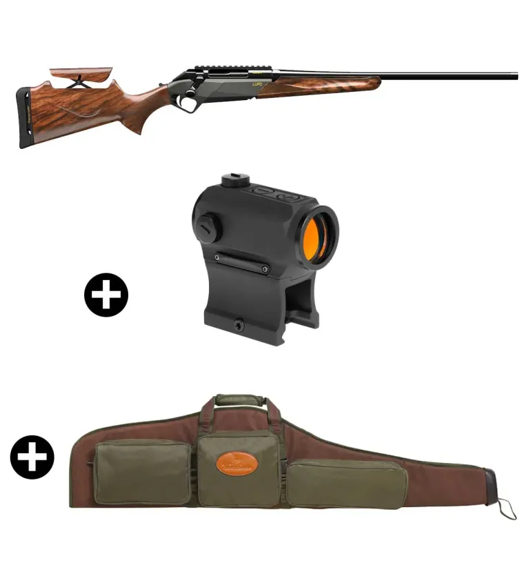 Pack battue Benelli Lupo Bois avec busc + Point rouge Holosun 403B + Fourreau