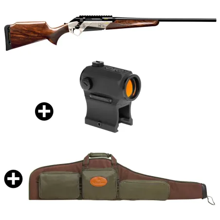 Pack battue Benelli Lupo Bois Deluxe + Point rouge Holosun 403B + Fourreau