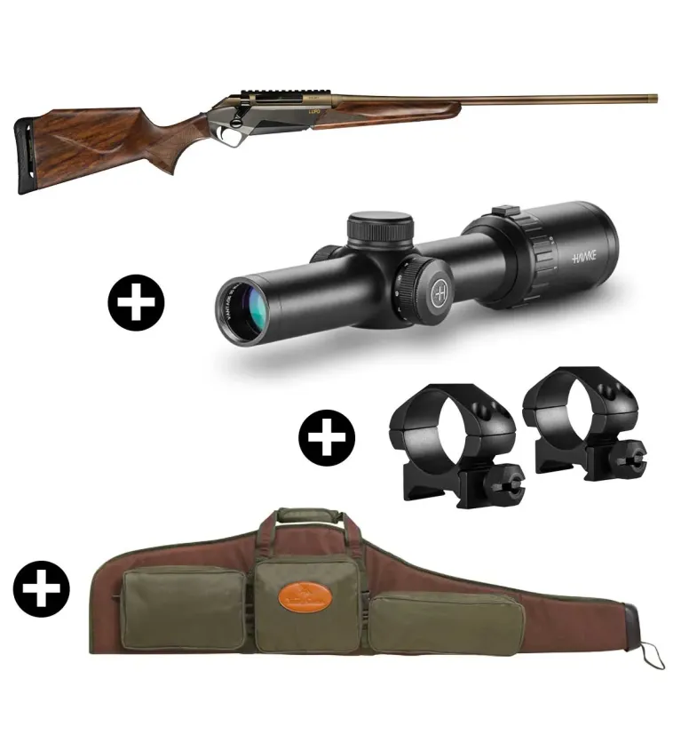 Pack battue Benelli Lupo Bois + Lunette Hawke Vantage 1-8x24 + Fourreau