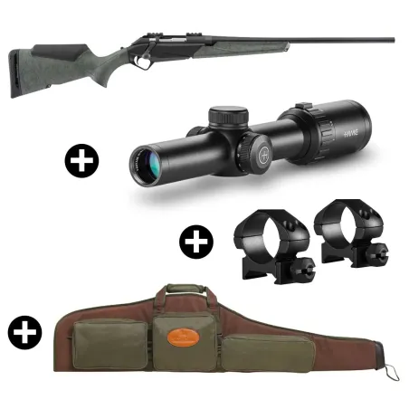Pack battue Benelli Lupo Granite + Lunette Hawke Vantage 1-8x24 + Fourreau