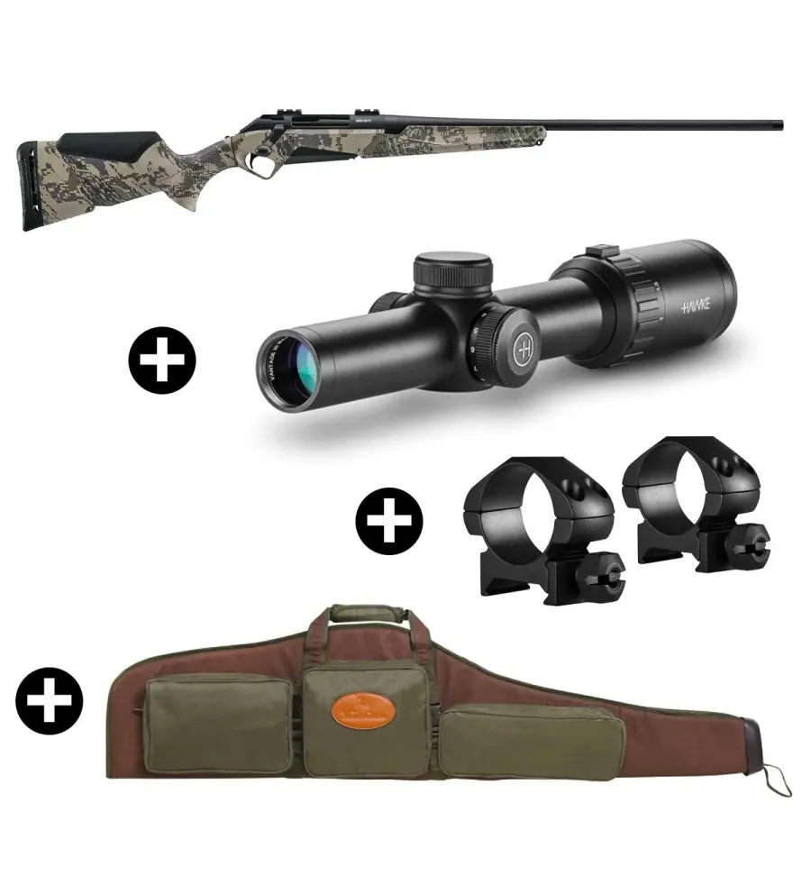 Pack battue Benelli Lupo Open Country + Lunette Hawke Vantage 1-8x24 + Fourreau