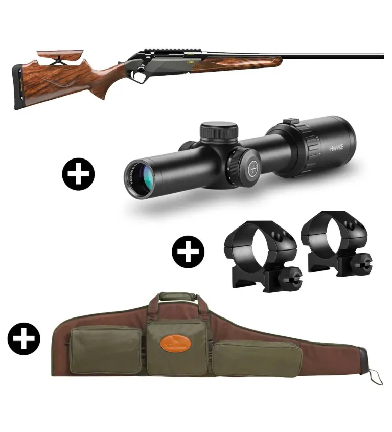 Pack battue Benelli Lupo Bois avec busc + Lunette Hawke Vantage 1-8x24 + Fourreau
