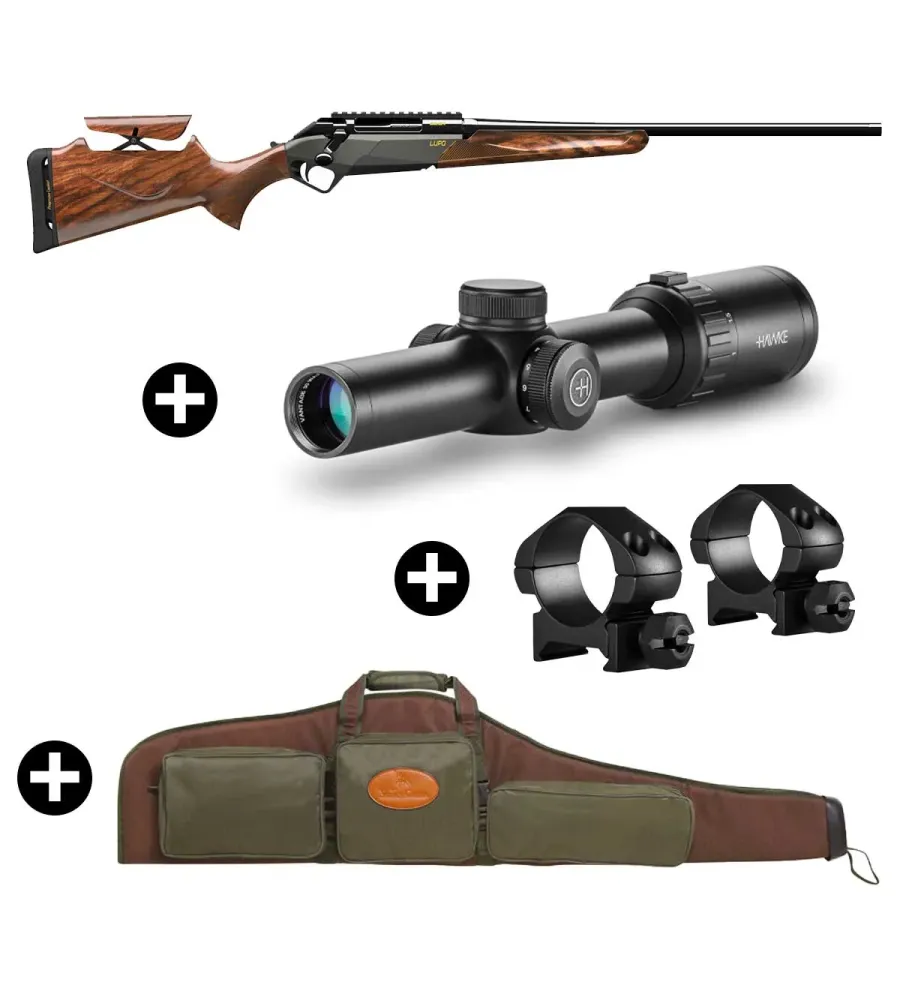 Pack battue Benelli Lupo Bois avec busc + Lunette Hawke Vantage 1-8x24 + Fourreau