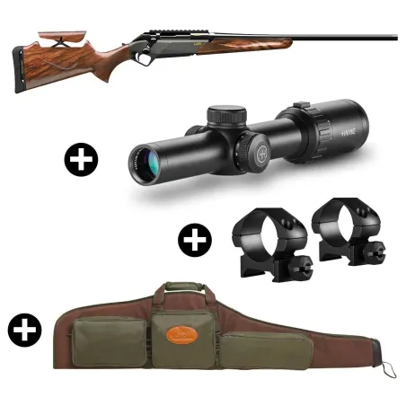 Pack battue Benelli Lupo Bois avec busc + Lunette Hawke Vantage 1-8x24 + Fourreau