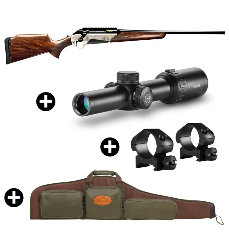 Pack battue Benelli Lupo Bois Deluxe + Lunette Hawke Vantage 1-8x24 + Fourreau