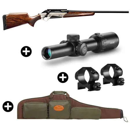 Pack battue Benelli Lupo Bois Deluxe + Lunette Hawke Vantage 1-8x24 + Fourreau