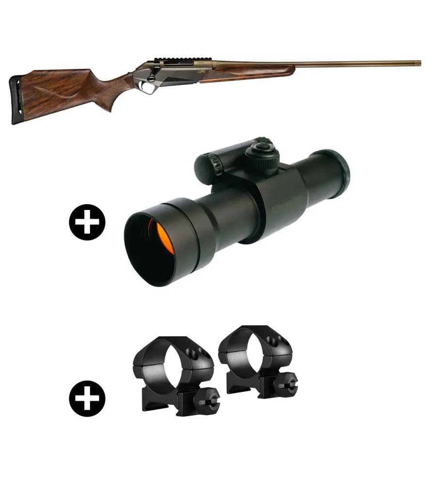 Pack battue Benelli Lupo Bois + Point rouge Aimpoint 9000SC + Montage