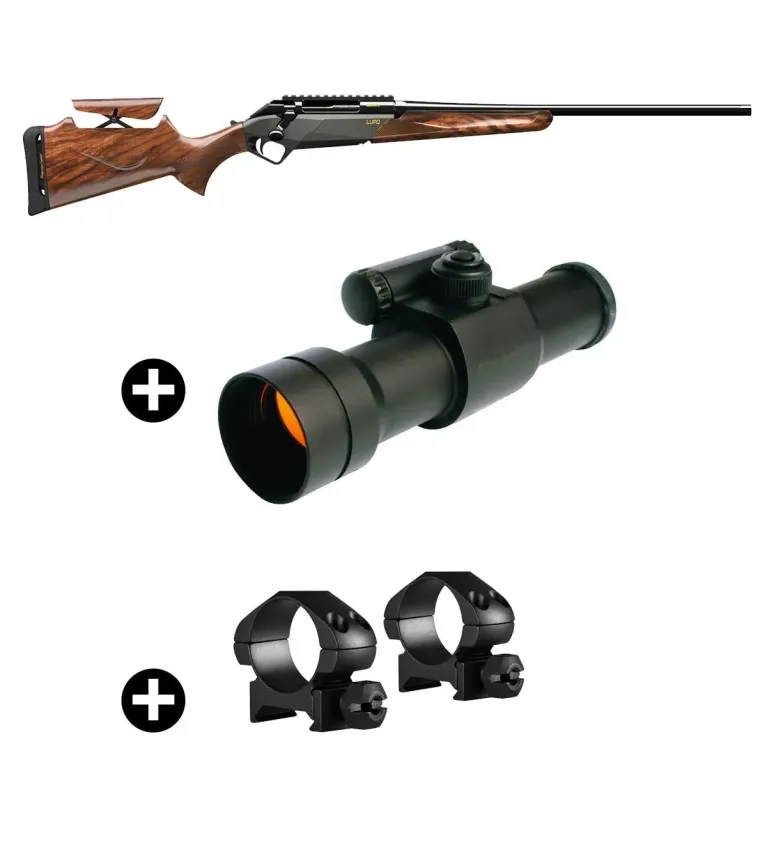 Pack battue Benelli Lupo Bois avec busc + Point rouge Aimpoint 9000SC + Montage