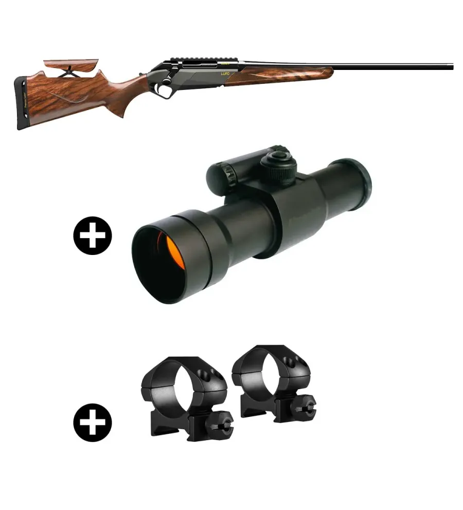 Pack battue Benelli Lupo Bois avec busc + Point rouge Aimpoint 9000SC + Montage