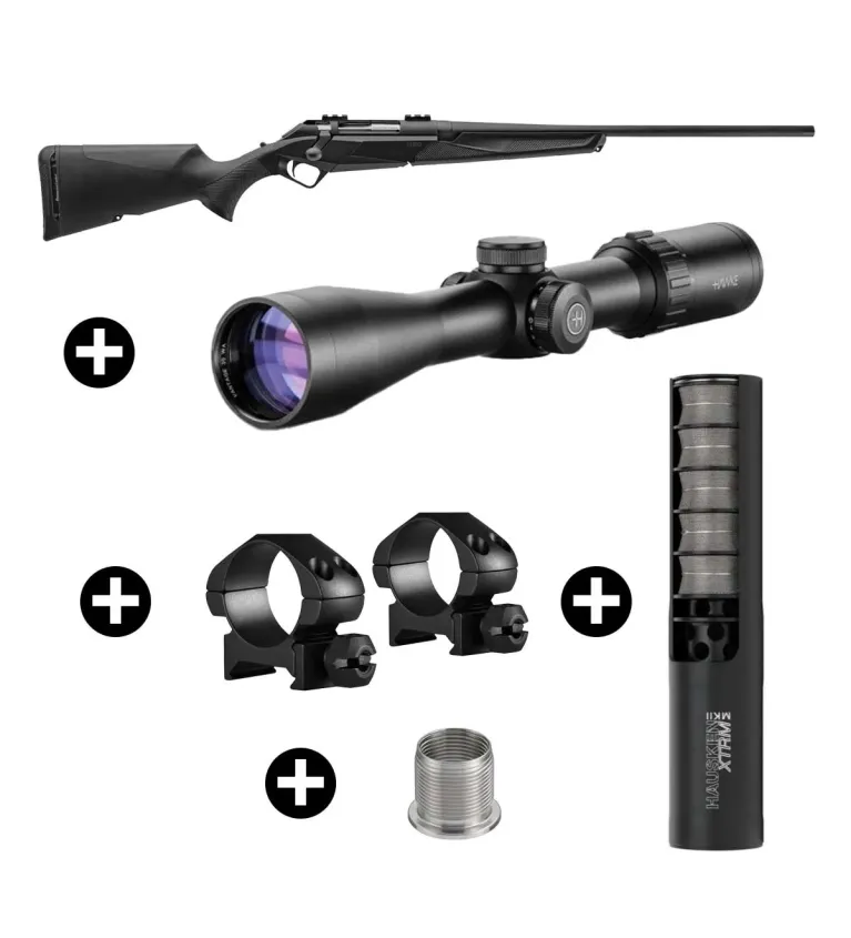 Pack affût Benelli Lupo Best + Lunette Hawke Vantage 3-9x42 + Modérateur Hausken JD224 Lite MK2