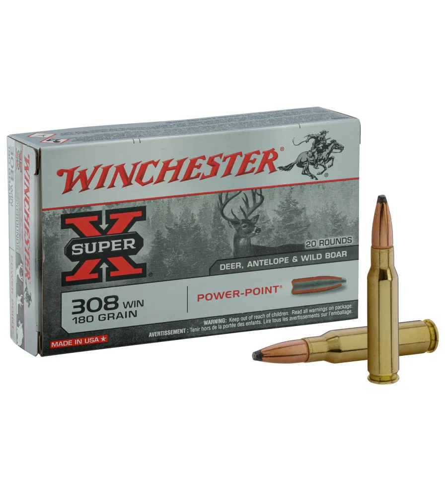 Balles Winchester 308 Win - Power Point 180 gr 