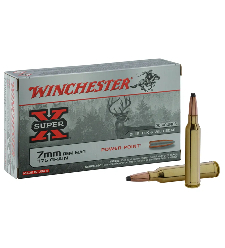 Balles Winchester 7 RM - Power Point 175 gr 