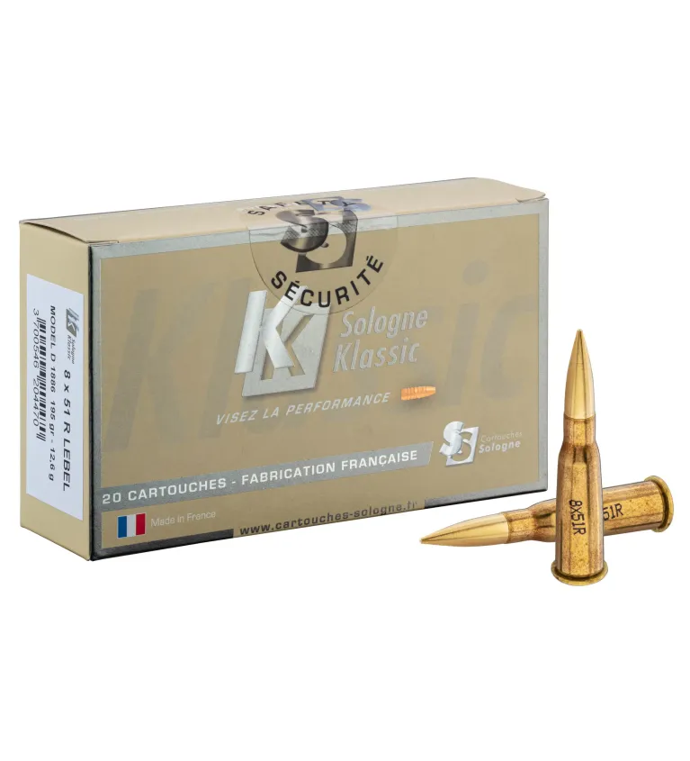 Balles Sologne 8x51R Lebel - Klassic 195 gr 
