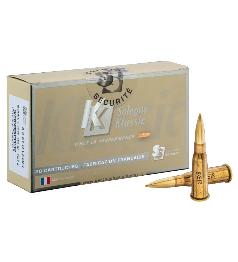 Balles Sologne 8x51R Lebel - Klassic 195 gr 