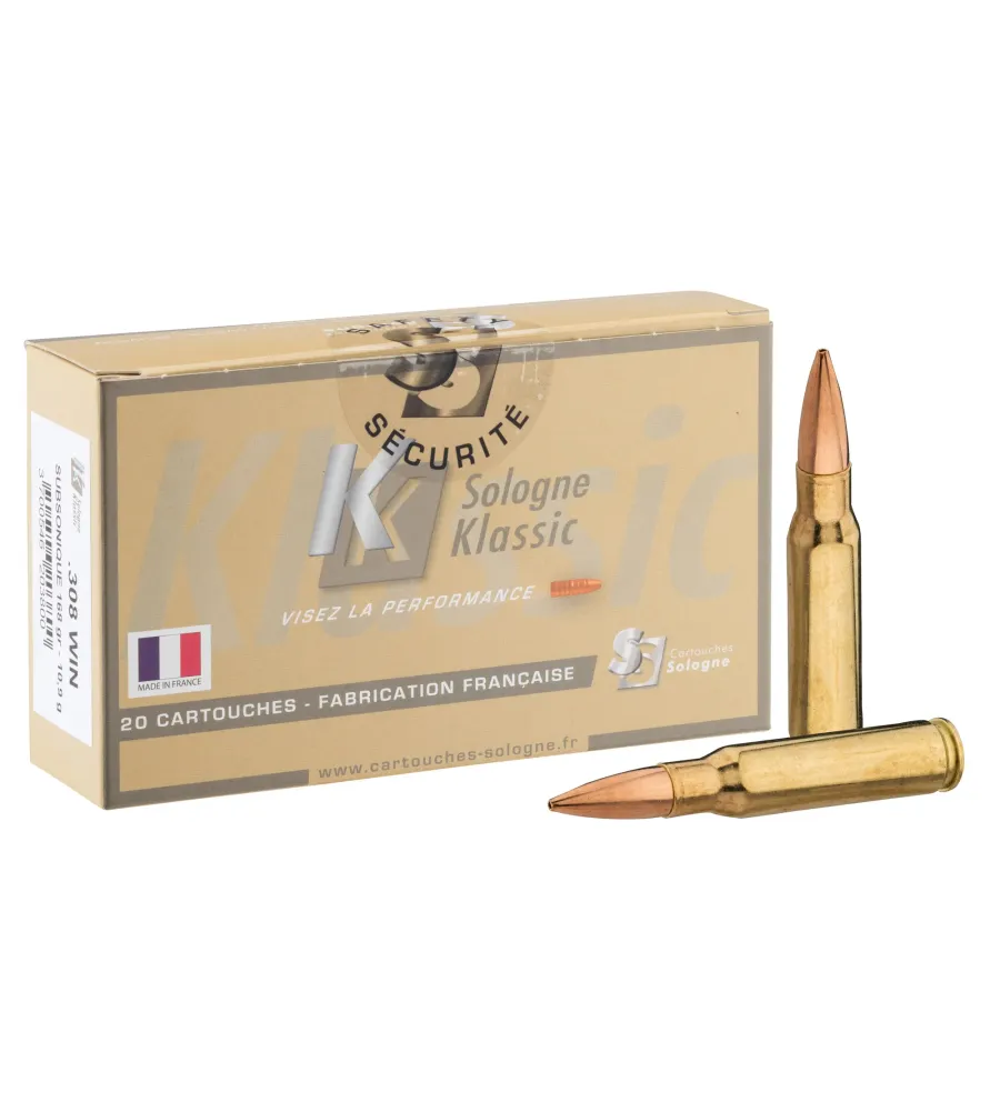Balles Sologne 308 Win - HPBT Subsonique 168 gr 