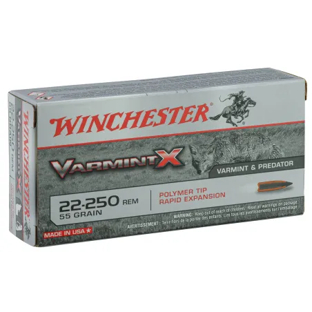 Balles Winchester 22-250 - Varmint-X Extreme Point 55 gr 
