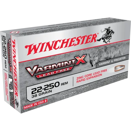 Balles Winchester 22-250 - Varmint X Lead Free Hollow Point 35 gr 