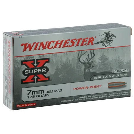 Balles Winchester 7 RM - Power Point 175 gr 