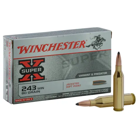 Balles Winchester 243 Win - Super-X JSP 80 gr 