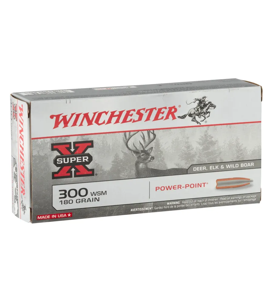 Balles Winchester 300 WSM - Power Point 180 gr 