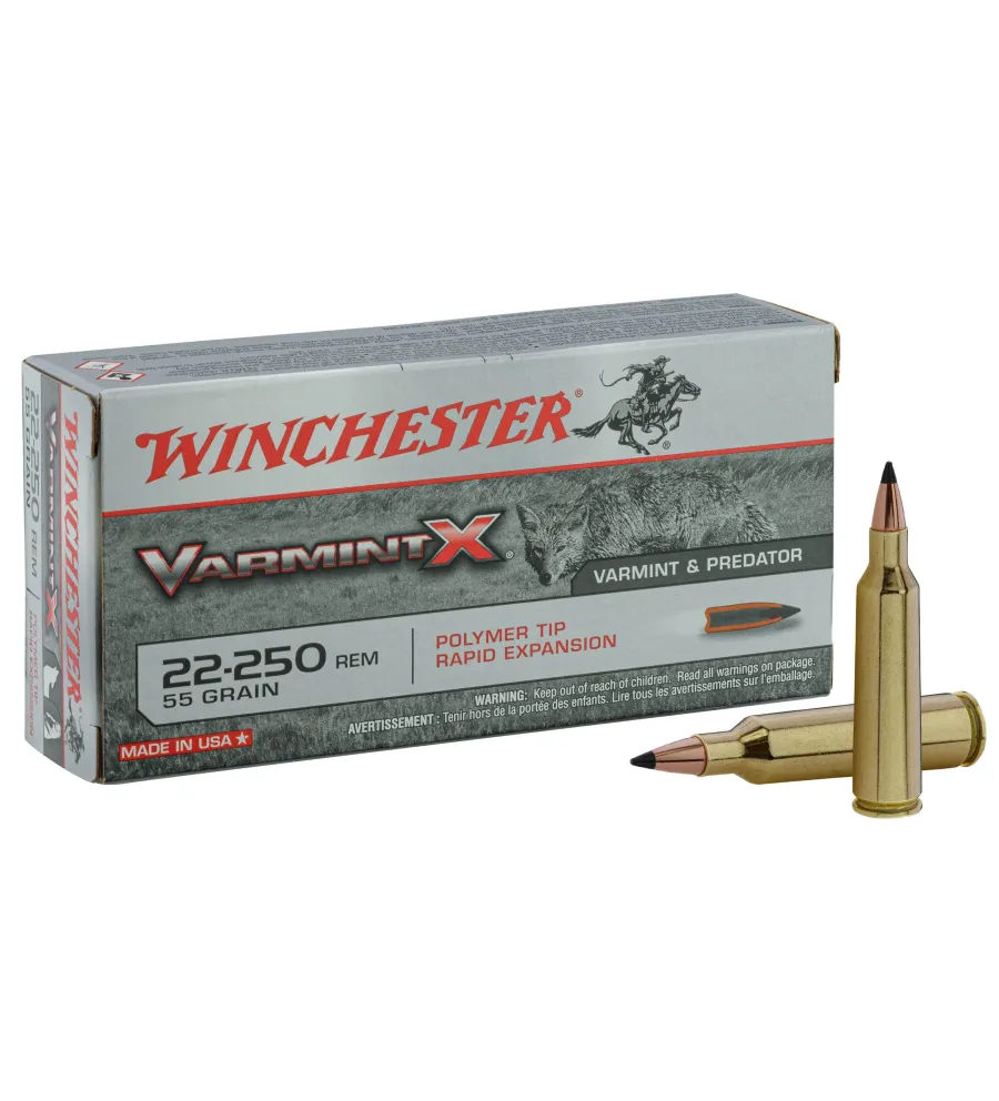 Balles Winchester 22-250 - Varmint-X Extreme Point 55 gr