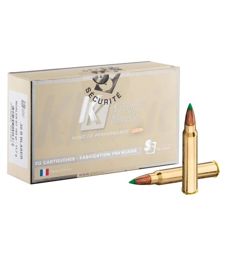 Balles Sologne 30 R Blaser - Nosler Balistic Tip 180 gr