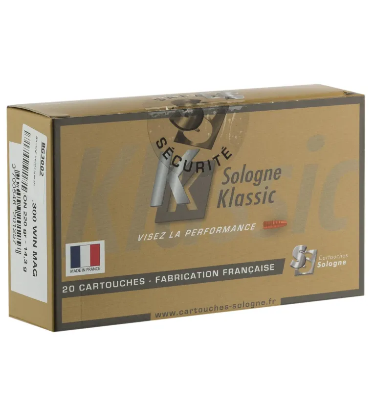 Balles Sologne 300 Win Mag - Nosler Partition 220 gr