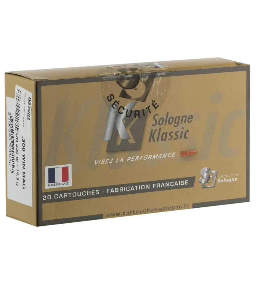 Balles Sologne 300 Win Mag - Nosler Partition 220 gr
