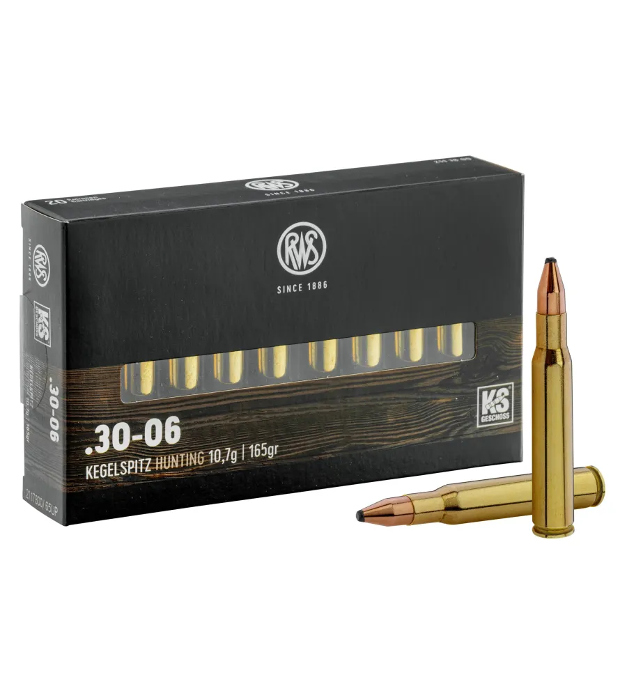 Balles RWS 30-06 - KS Pointe Conique 165 gr