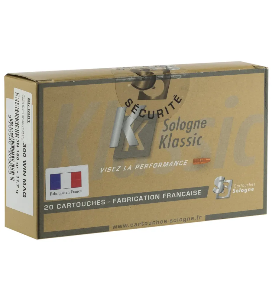 Balles Sologne 300 Win Mag - Nosler Partition 180 gr 