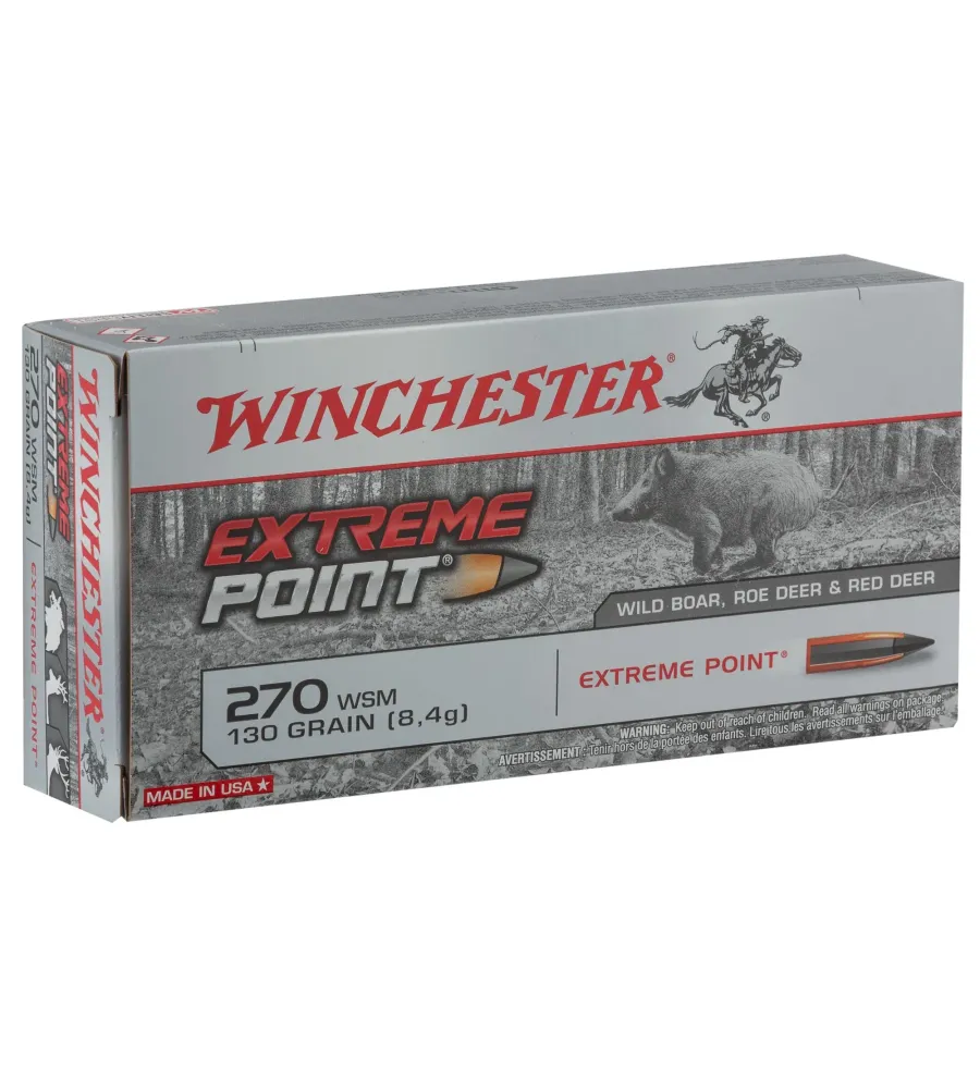 Balles Winchester 270 WSM - Extreme Point 130 gr