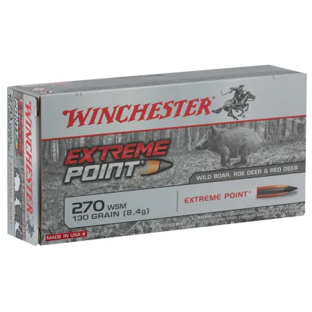 Balles Winchester 270 WSM - Extreme Point 130 gr